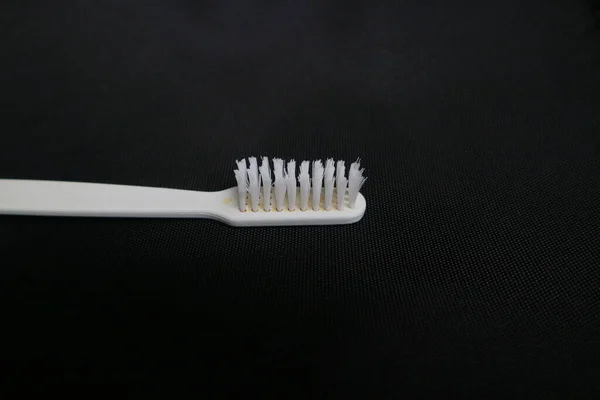 Escova Dentes Usada Para Limpar Dentes Foto Fundo Isolado — Fotografia de Stock