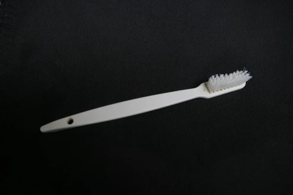 Brosse Dents Utilisée Pour Nettoyer Les Dents Sur Fond Isolé — Photo