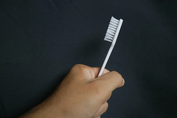 Used Toothbrush Cleaning Teeth Isolated Background Photo — Stock Photo, Image