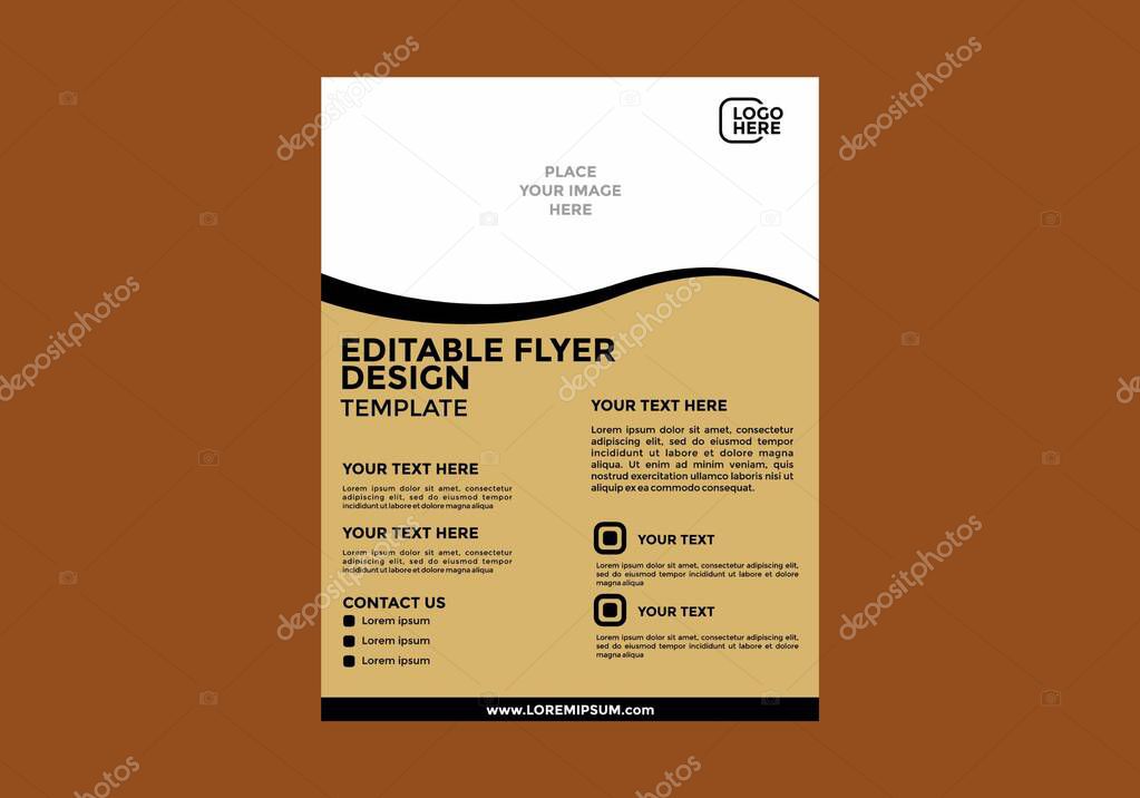 Unique and colorful editable flyer design design