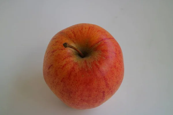 Κόκκινο Και Κίτρινο Χρώμα Της Φωτογραφίας Φρέσκου Μήλου — Φωτογραφία Αρχείου