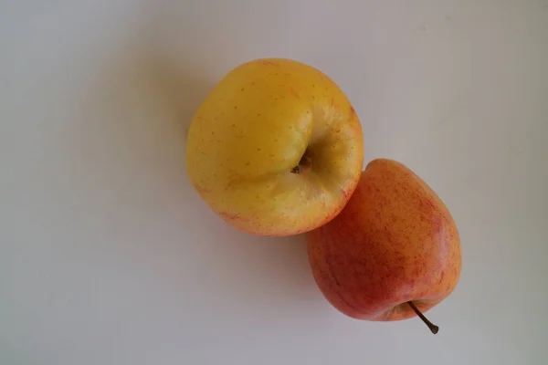 Rote Und Gelbe Farbe Des Frischen Apfels Foto — Stockfoto