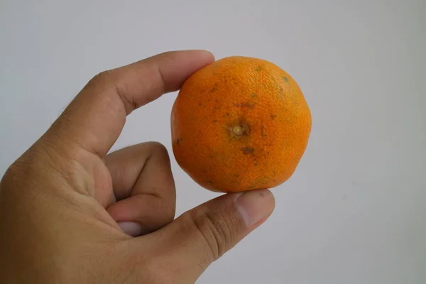 Pequeño Color Amarillo Fruta Naranja Fresca Foto — Foto de Stock