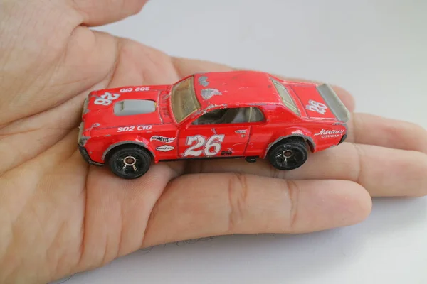 Semarang Indonesien August 2021 Sammlung Von Spielzeugautos Hot Wheels Roter — Stockfoto