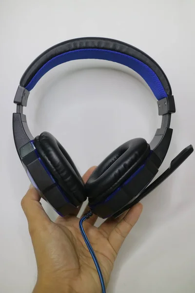 Semarang Indonesia Auweight 2021 Black Blue Color Headphone Gaming Gear — 스톡 사진