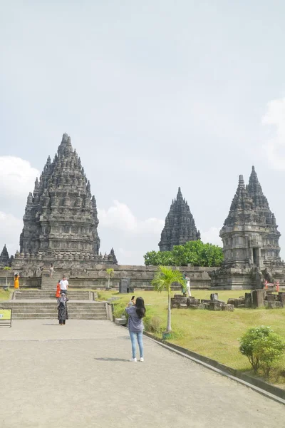 Klaten Indonesia Maja 2021 Prambanan Temple Jest Świątynią Yogyakarta Znajduje — Zdjęcie stockowe