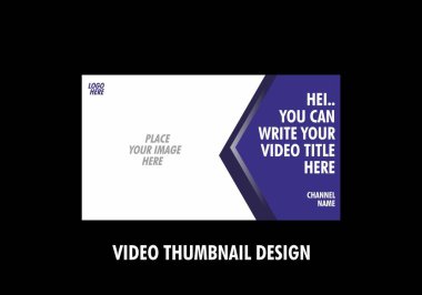 Video küçük resim tasarımının eşsiz ve renkli