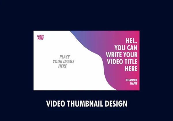 Único Colorido Design Miniatura Vídeo — Vetor de Stock