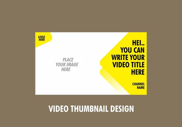 Uniek Kleurrijk Van Video Thumbnail Design — Stockvector