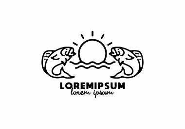 Güneş ve balık serisi sanat tasarımı