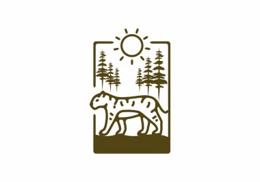 Kaplan tasarımı çizgisi çizimi