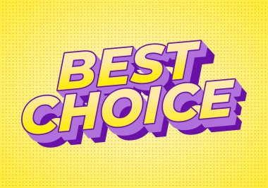 Kalın bir 3d retro çizgi roman en iyi sarı ve mor renkli soluk sarı arkaplan.