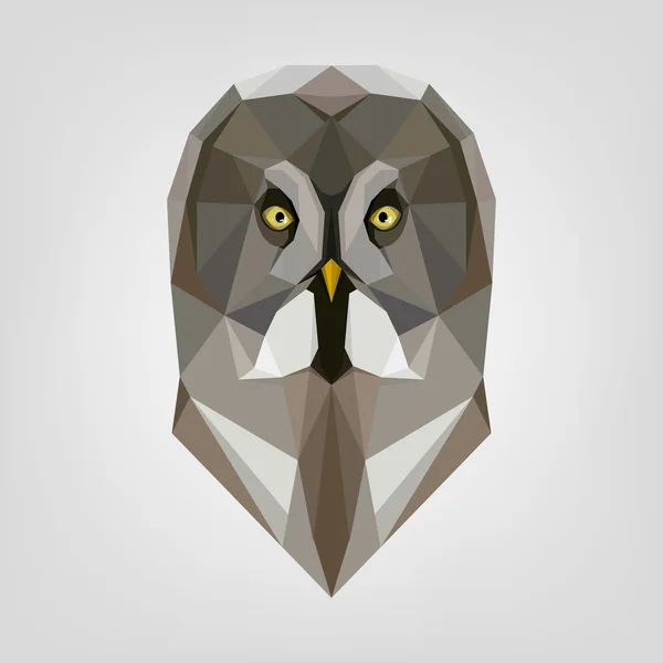 Owl head vector background geometric illustration — Stock Vector