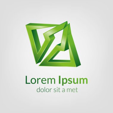 Vektör geometrik kampanya logosu. Şablon.