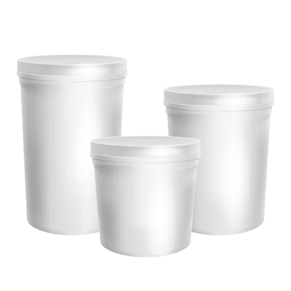 Plastic Container For Dessert. — Stock Vector