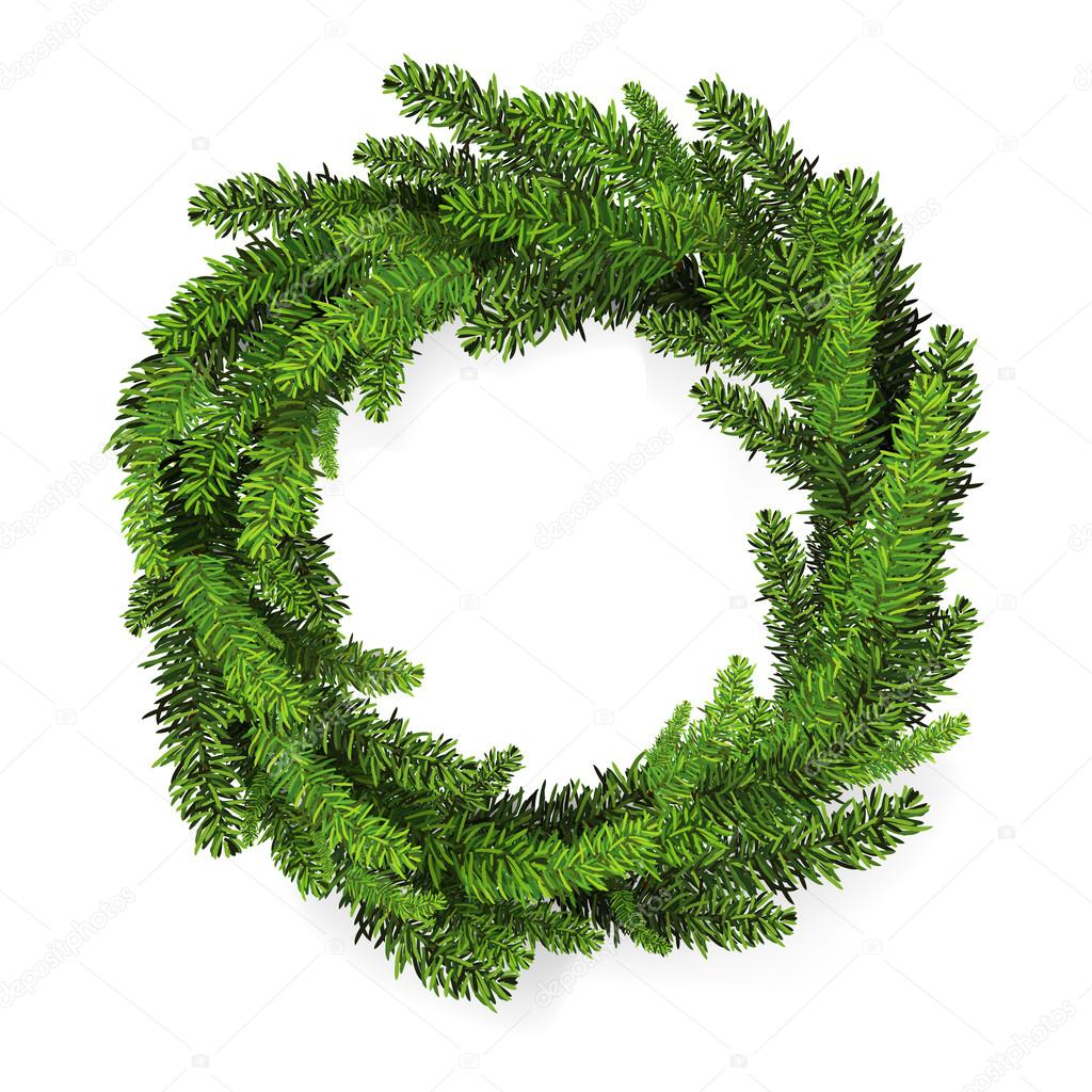 Christmas wreath.Vector.