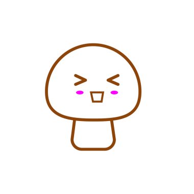 Sevimli karakter gülüşü.