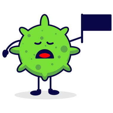 Bayrak resimli virüs, illüstrasyon yeşil virüs