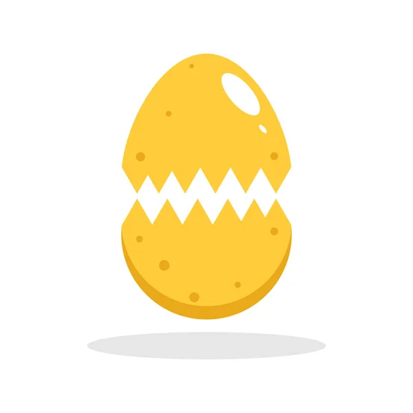 卵かわいいイラスト黄色分割 — ストックベクタ