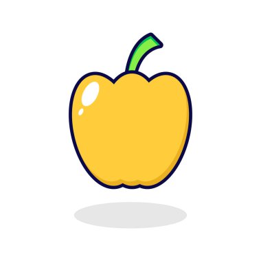 Paprika şirin illüstrasyon sarı taze