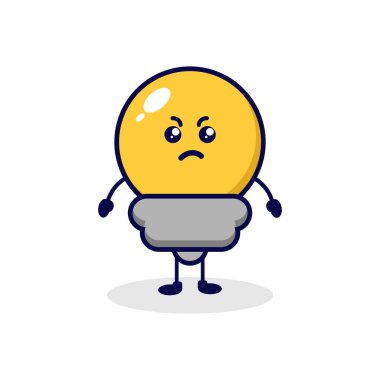 Lamba kızgın sevimli karakter çizimi