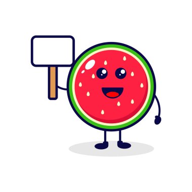 Karpuz ve şirin karakter çizimi