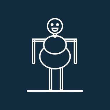 İnsan pozu basit karakter çizimi