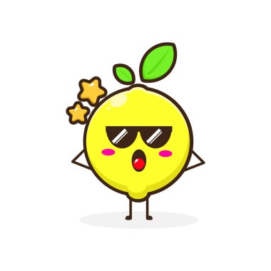 Limon havalı sevimli karakter çizimi basit