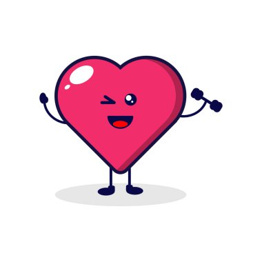 Sevgi güçlü, sevimli karakter çizimi