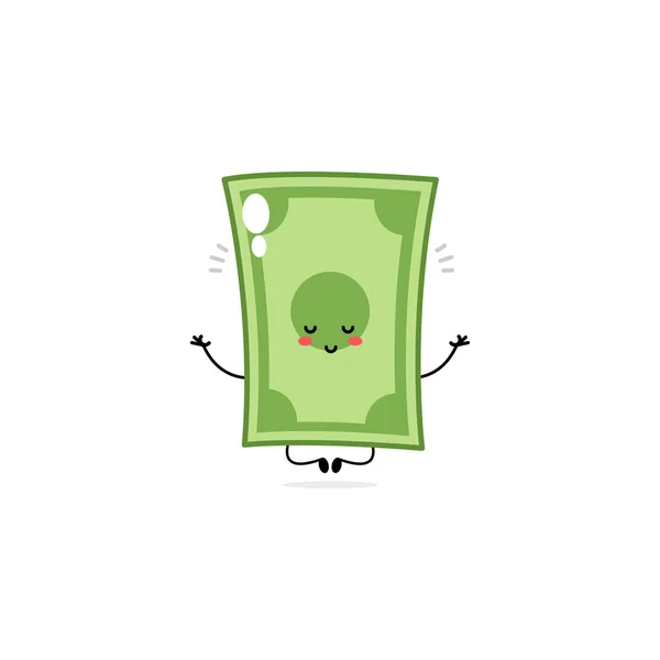 Personagem Engraçado Bonito Expressão Dinheiro Vector Mão Desenhada Desenho Animado — Vetor de Stock