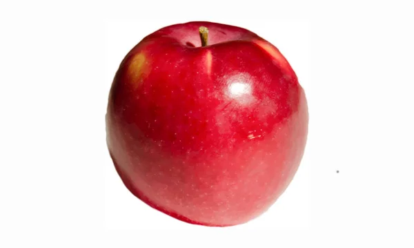 Illustration Vectorielle Pomme Rouge Sur Fond Blanc — Image vectorielle