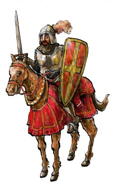 Knight on a horse clipart