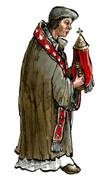 Medieval priest clipart