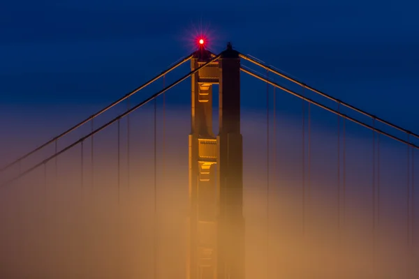 Jam Biru di Jembatan Golden Gate — Stok Foto