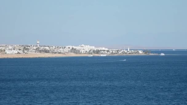 Mısır. Sharm El Sheikh. Denizin. Deniz kenarı. — Stok video