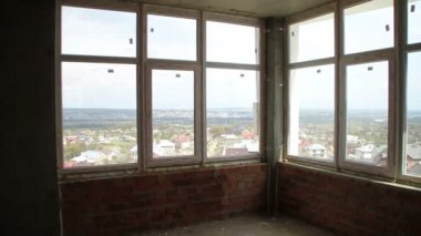 İnşaat. Binanın içinde. Pencere.