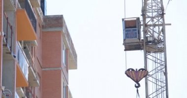 İnşaat. Buidling, Vinç, gökyüzü.