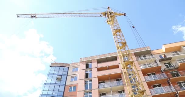 Construction. Building. Crane. — Stock Video