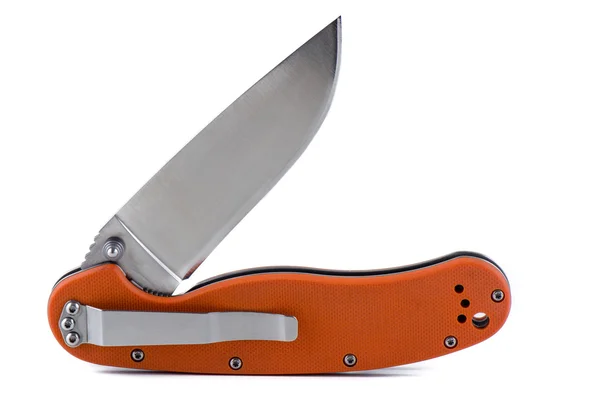 Orange folding knife — Stock Photo, Image