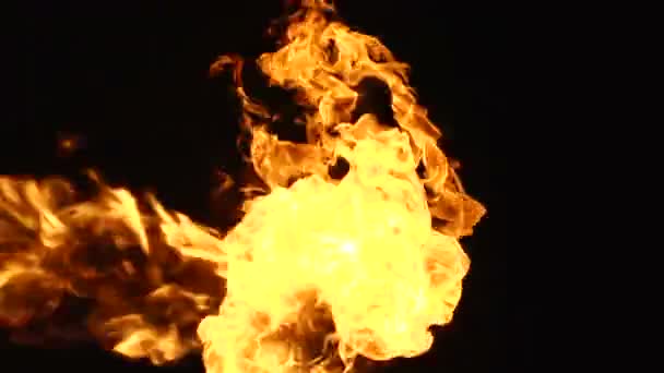 Feuer schwarzer Hintergrund 2.mov — Stockvideo