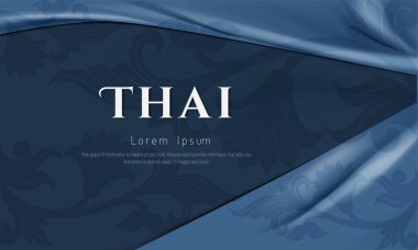 Broşür geçmişi için Tayland sanatsal şablonu, Vektör illüstrasyonu.