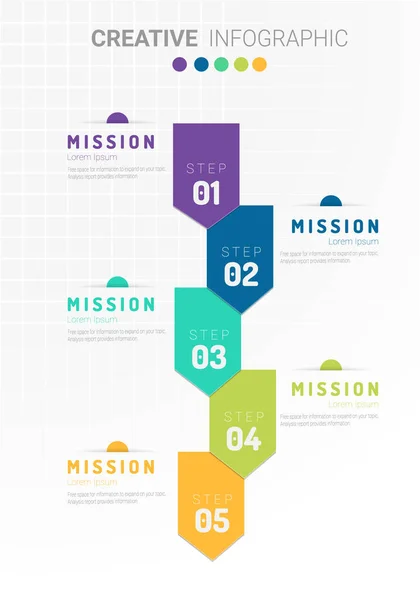 Modèle Infographie Présentation Avec Options Conception Infographie Vectorielle Des Icônes — Image vectorielle