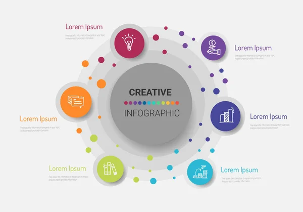 Kreis Infografik Elemente Design Mit Zahlen Option Schritt Kann Für — Stockvektor