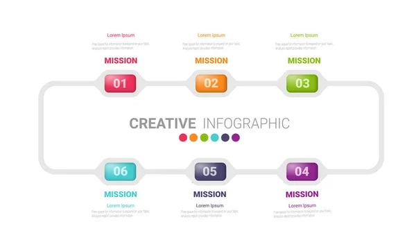 Modèle Infographie Chronologie Modèle Conception Chronologie Infographie Vectorielle Avec Étapes — Image vectorielle