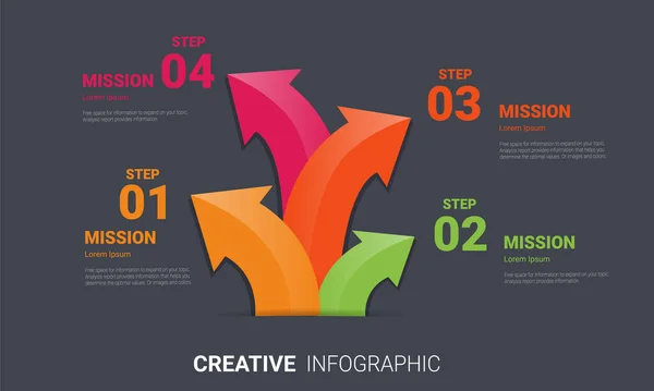 Modèle Infographie Chronologie Modèle Conception Chronologie Infographie Vectorielle Avec Étapes — Image vectorielle