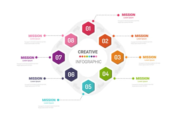 Modèle Infographie Chronologie Modèle Conception Chronologie Infographie Vectorielle Avec Étapes — Image vectorielle