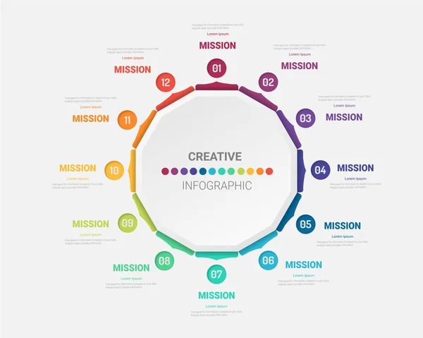 Tidslinje Verksamhet För Månader Tidslinje Infographics Design Vektor Och Presentation — Stock vektor