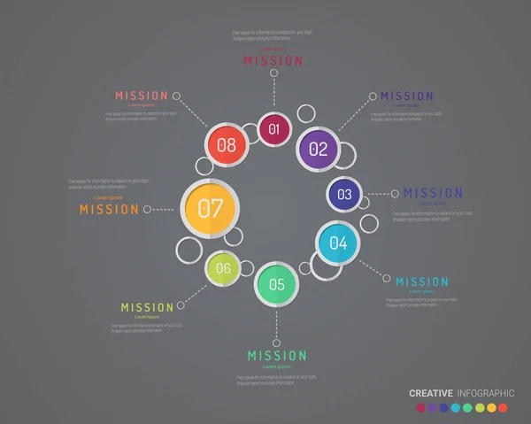 Modèle Infographie Chronologie Modèle Conception Chronologie Infographie Vectorielle Avec Étapes — Image vectorielle