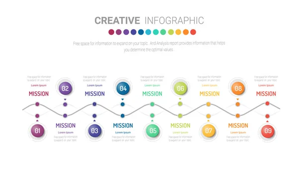 Timeline Infographics Template Vector Infographics Timeline Design Template Steps Vector — 스톡 벡터