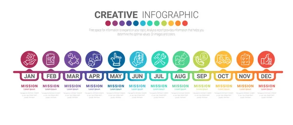 Infográficos Durante Todo Mês Planejador Design Apresentação Negócios Pode Ser —  Vetores de Stock